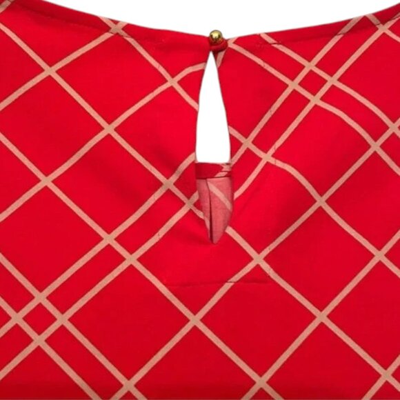 Banana Republic Sleeveless Blouse Size M Keyhole Button Scoop Neckline - Picture 3 of 4